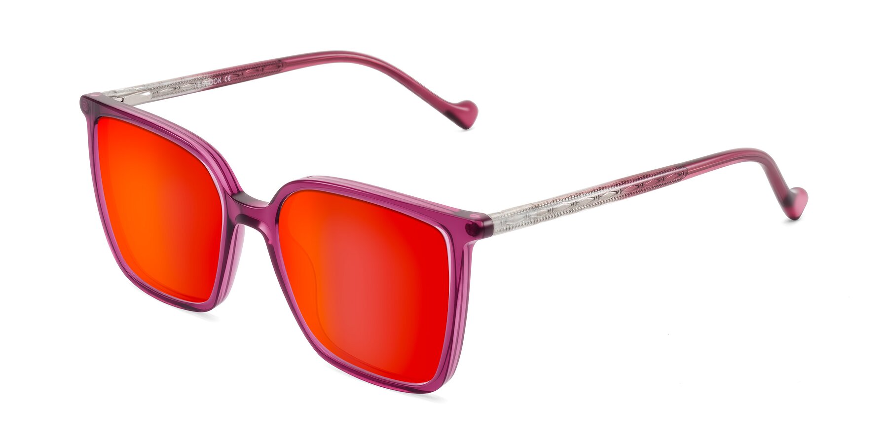 Angle of Colemers in Wine with Red Gold Mirrored Lenses