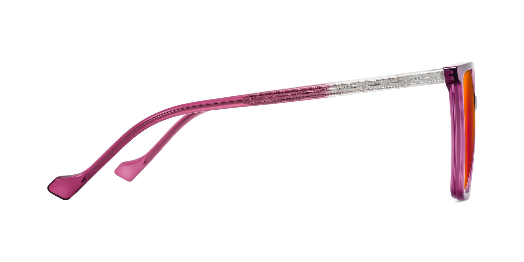 Side of Colemers in Wine with Red Gold Mirrored Lenses