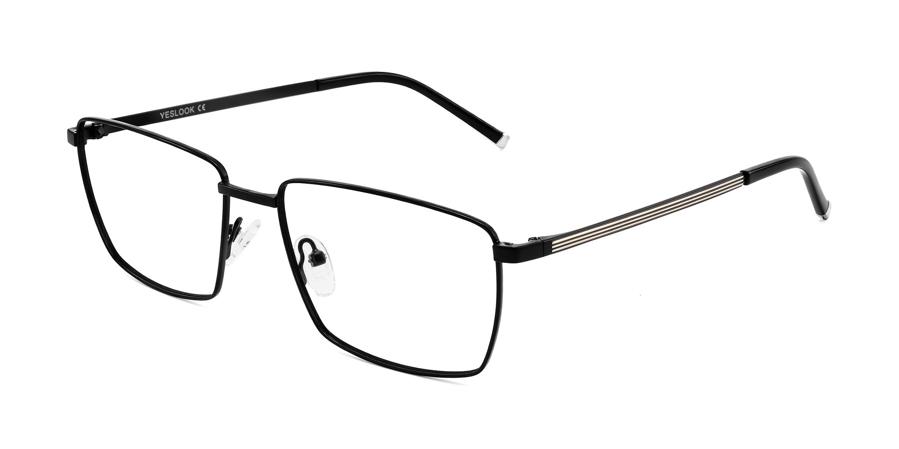 Angle of Lynch in Matte Black with Clear Eyeglass Lenses