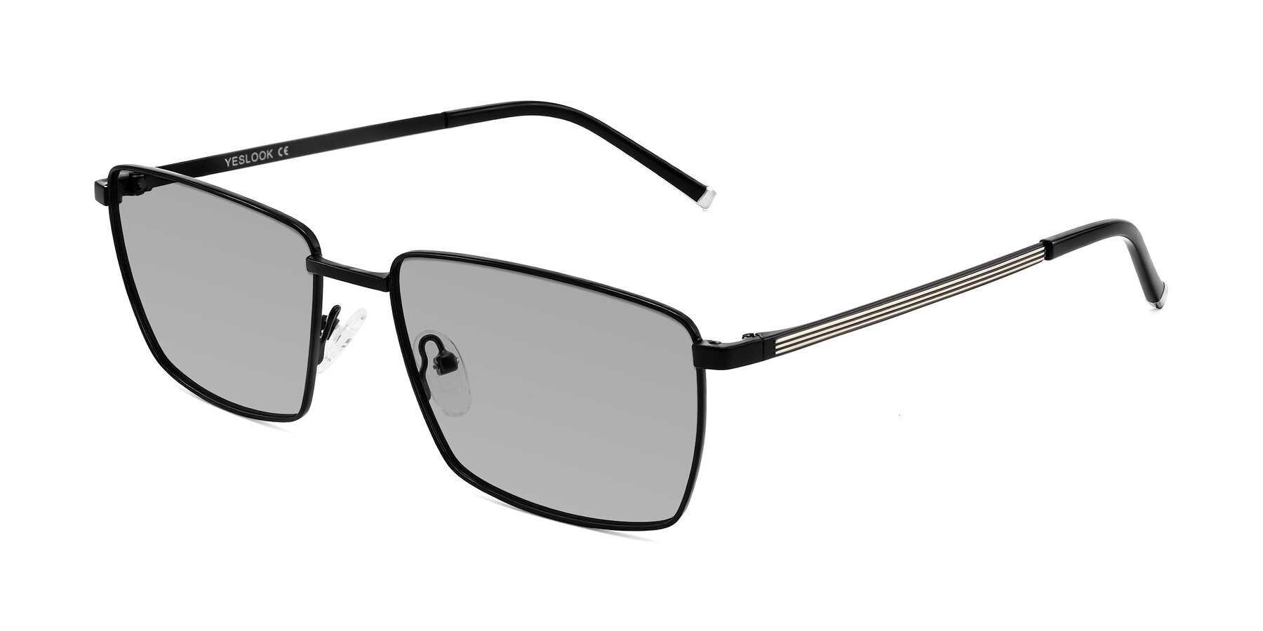 Angle of Lynch in Matte Black with Light Gray Tinted Lenses