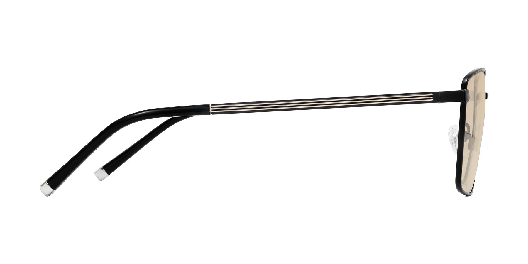 Side of Lynch in Matte Black with Light Brown Tinted Lenses