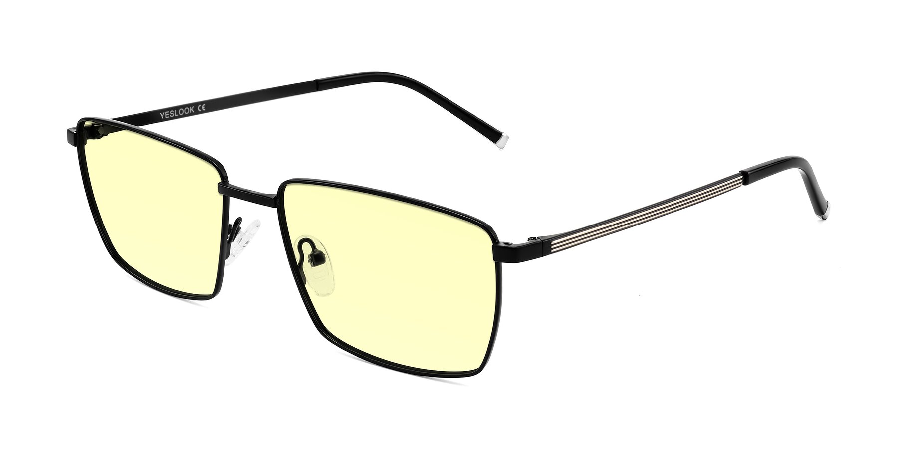 Angle of Lynch in Matte Black with Light Yellow Tinted Lenses