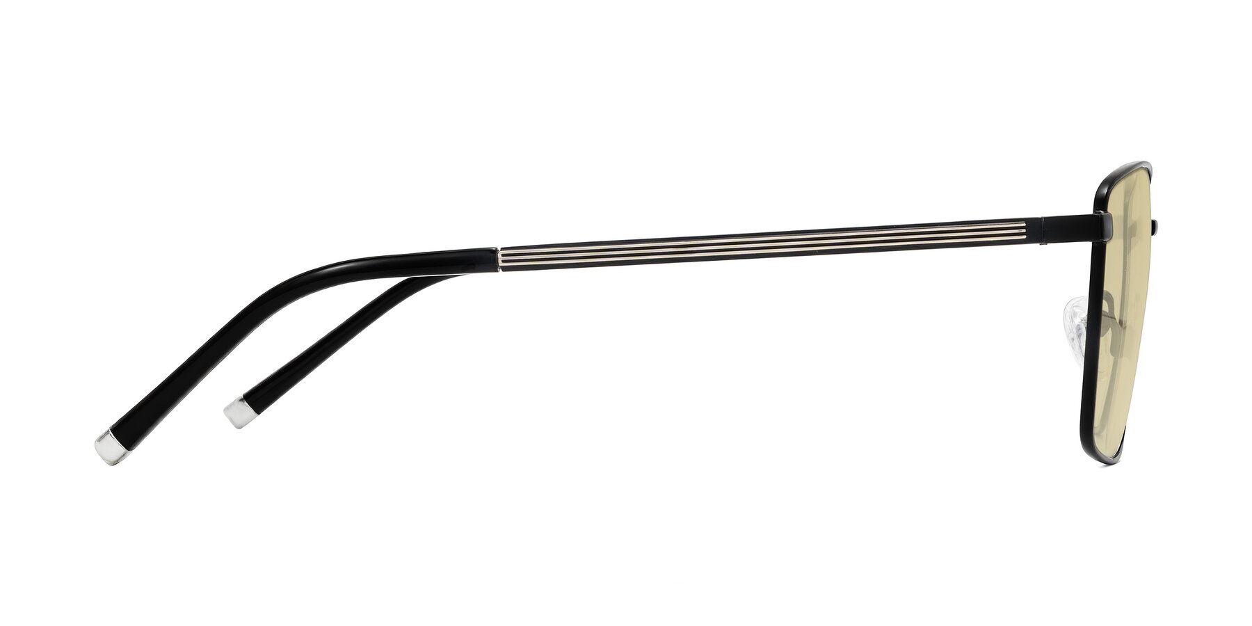 Side of Lynch in Matte Black with Light Champagne Tinted Lenses