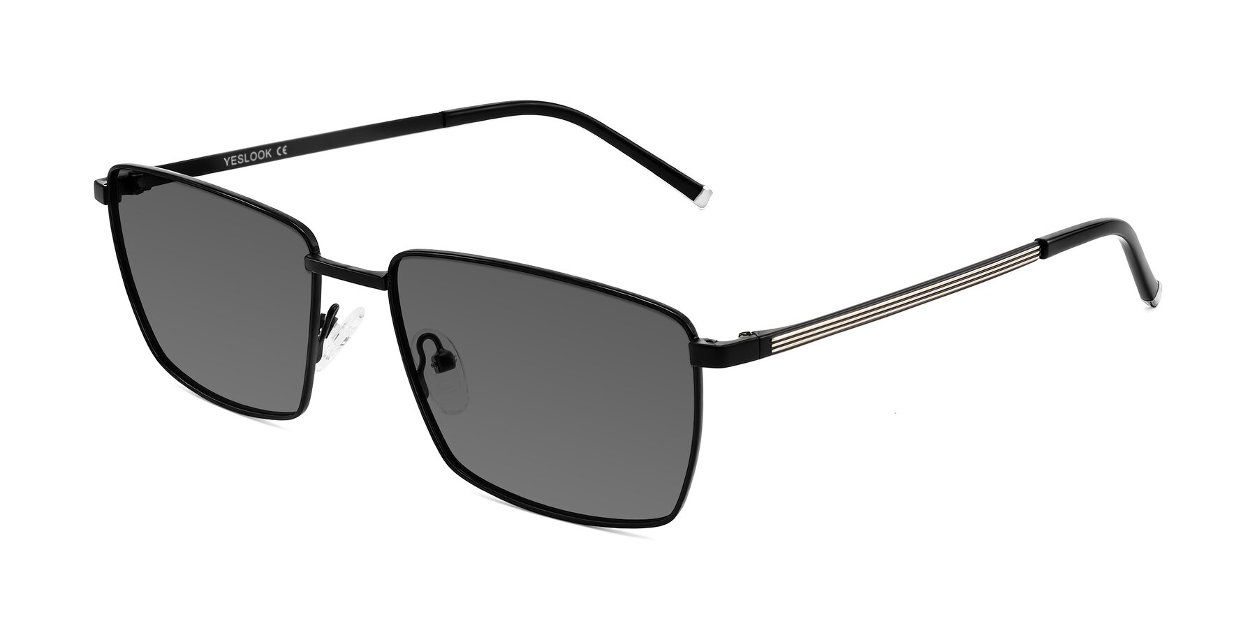 Angle of Lynch in Matte Black with Medium Gray Tinted Lenses