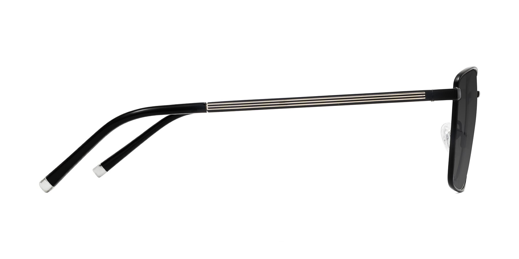 Side of Lynch in Matte Black with Gray Tinted Lenses