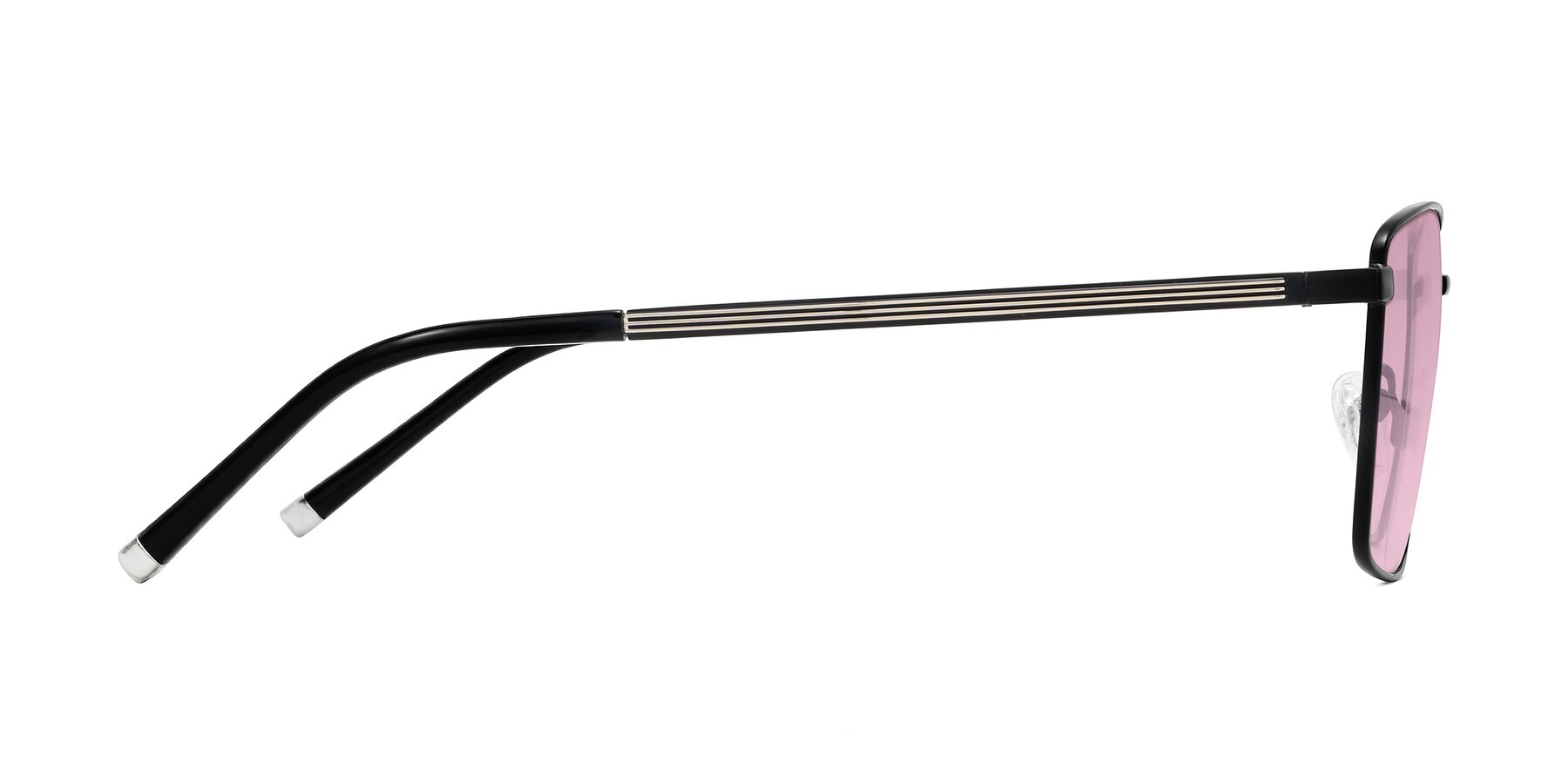 Side of Lynch in Matte Black with Light Wine Tinted Lenses