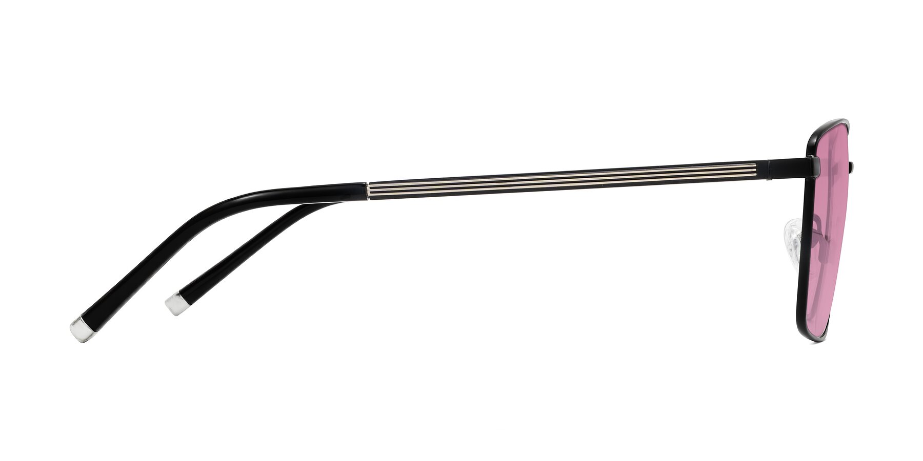 Side of Lynch in Matte Black with Medium Wine Tinted Lenses