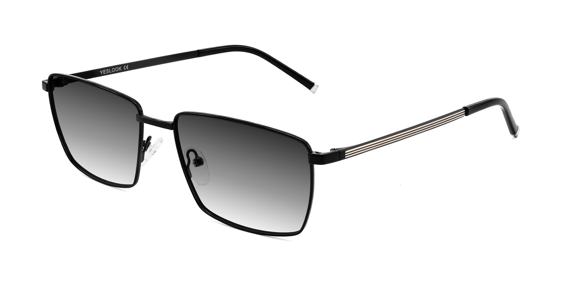 Angle of Lynch in Matte Black with Gray Gradient Lenses