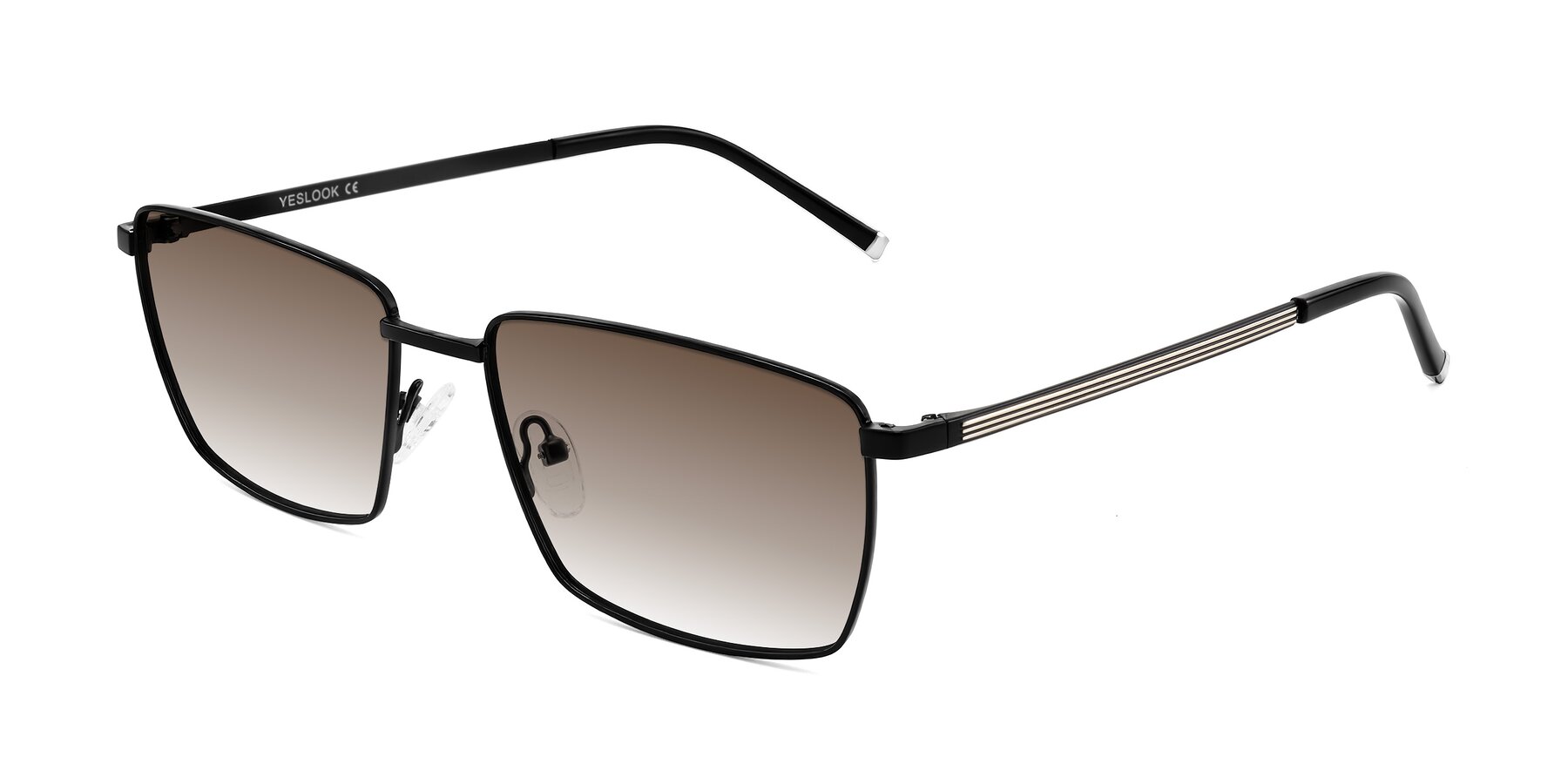 Angle of Lynch in Matte Black with Brown Gradient Lenses