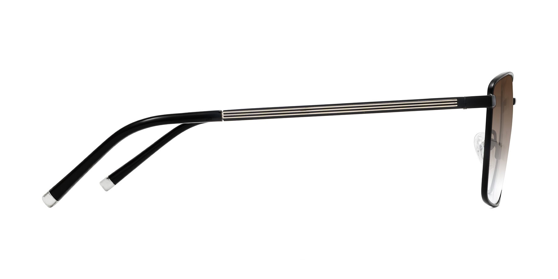 Side of Lynch in Matte Black with Brown Gradient Lenses