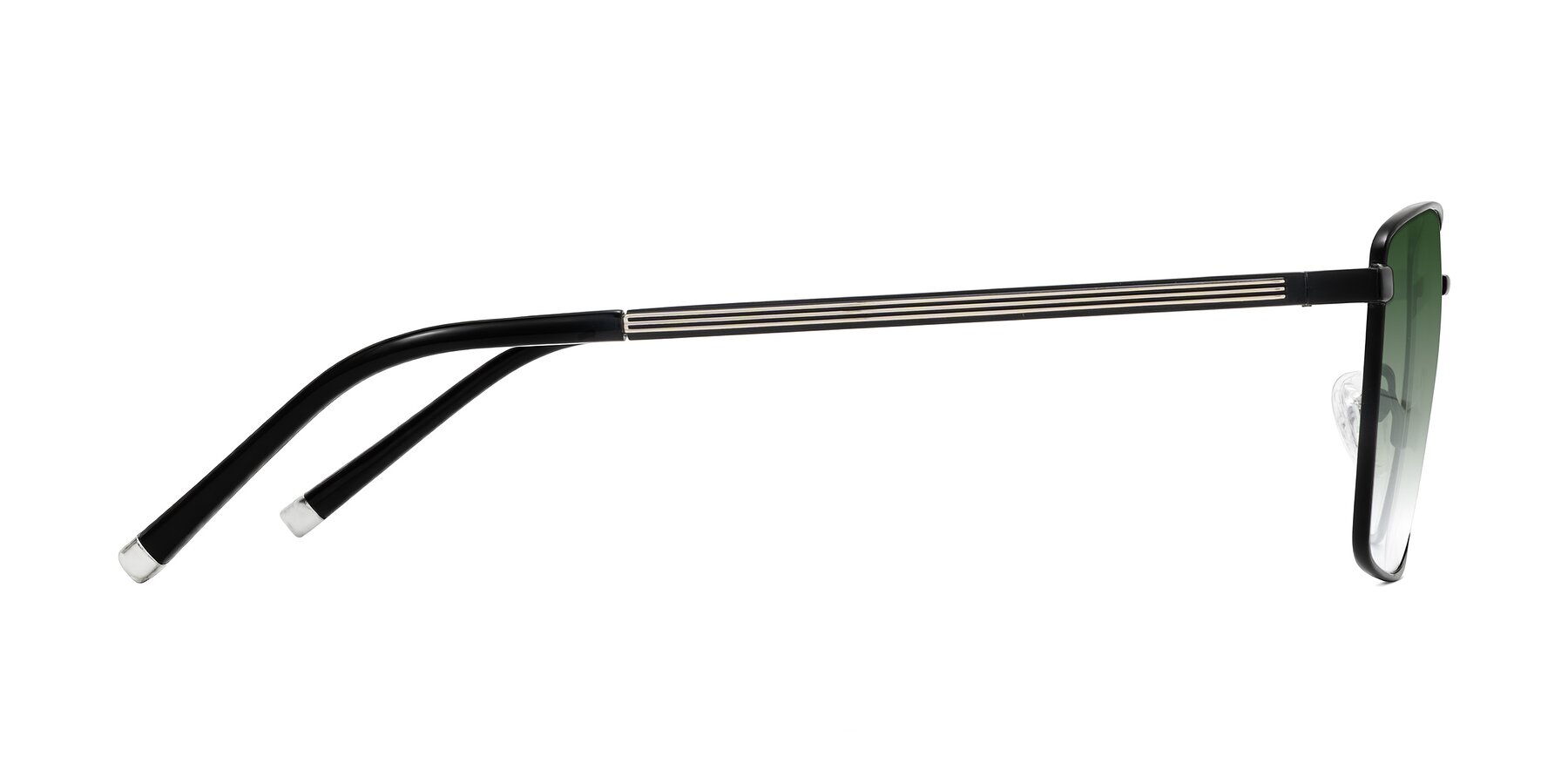 Side of Lynch in Matte Black with Green Gradient Lenses