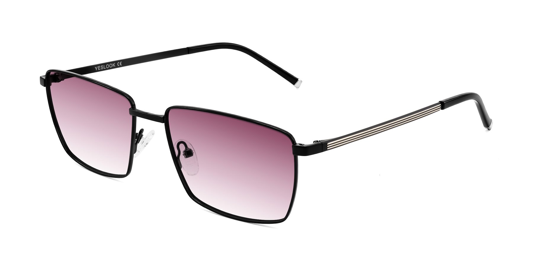 Angle of Lynch in Matte Black with Wine Gradient Lenses