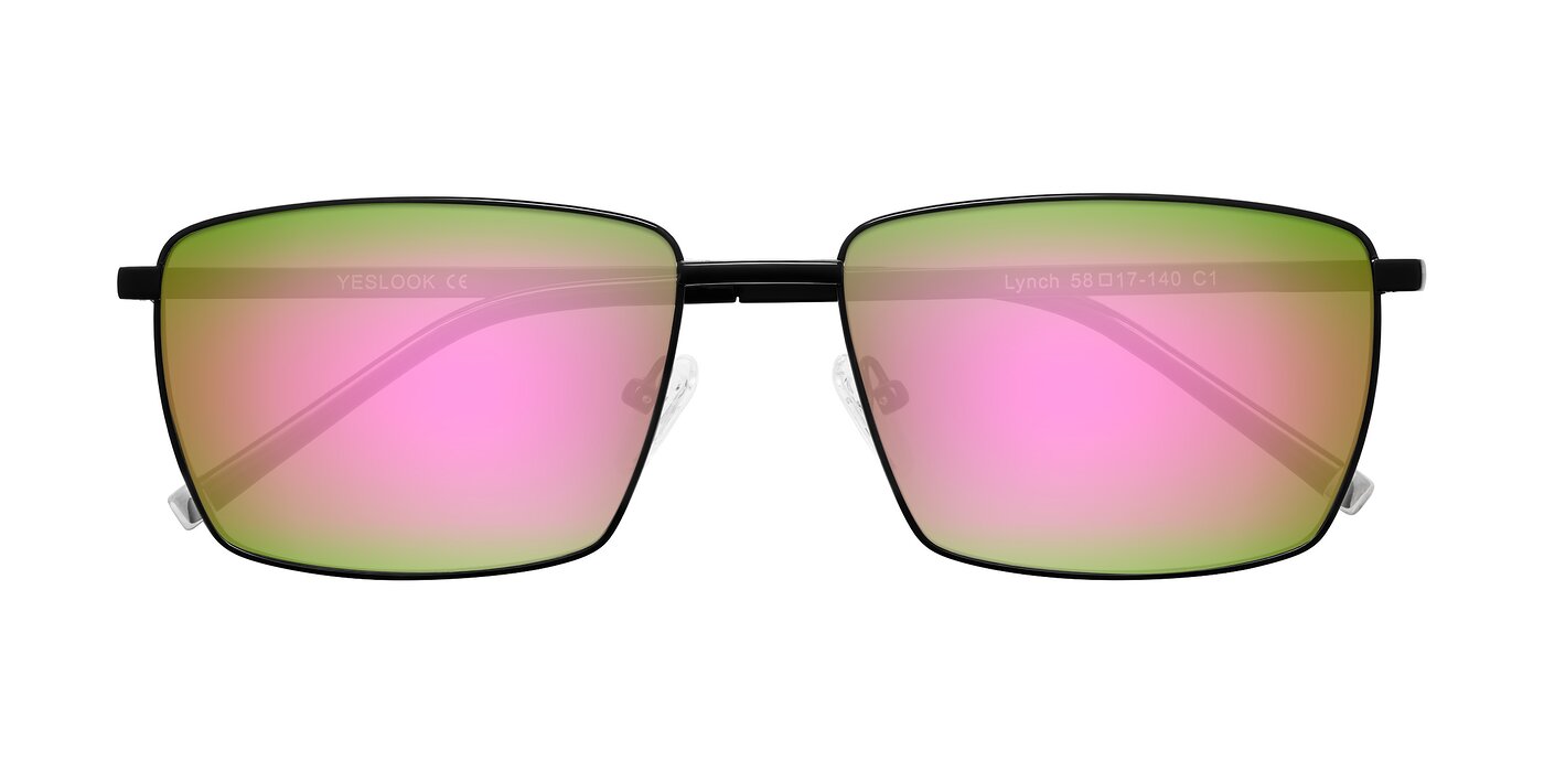 Lynch - Matte Black Flash Mirrored Sunglasses