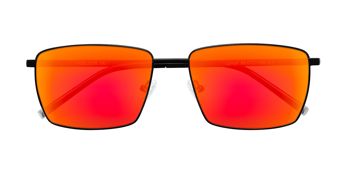 Lynch - Matte Black Flash Mirrored Sunglasses