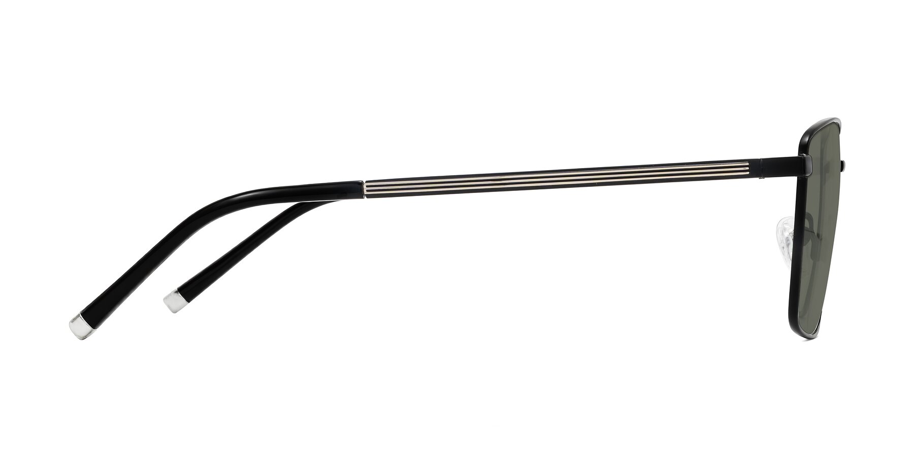 Side of Lynch in Matte Black with Gray Polarized Lenses