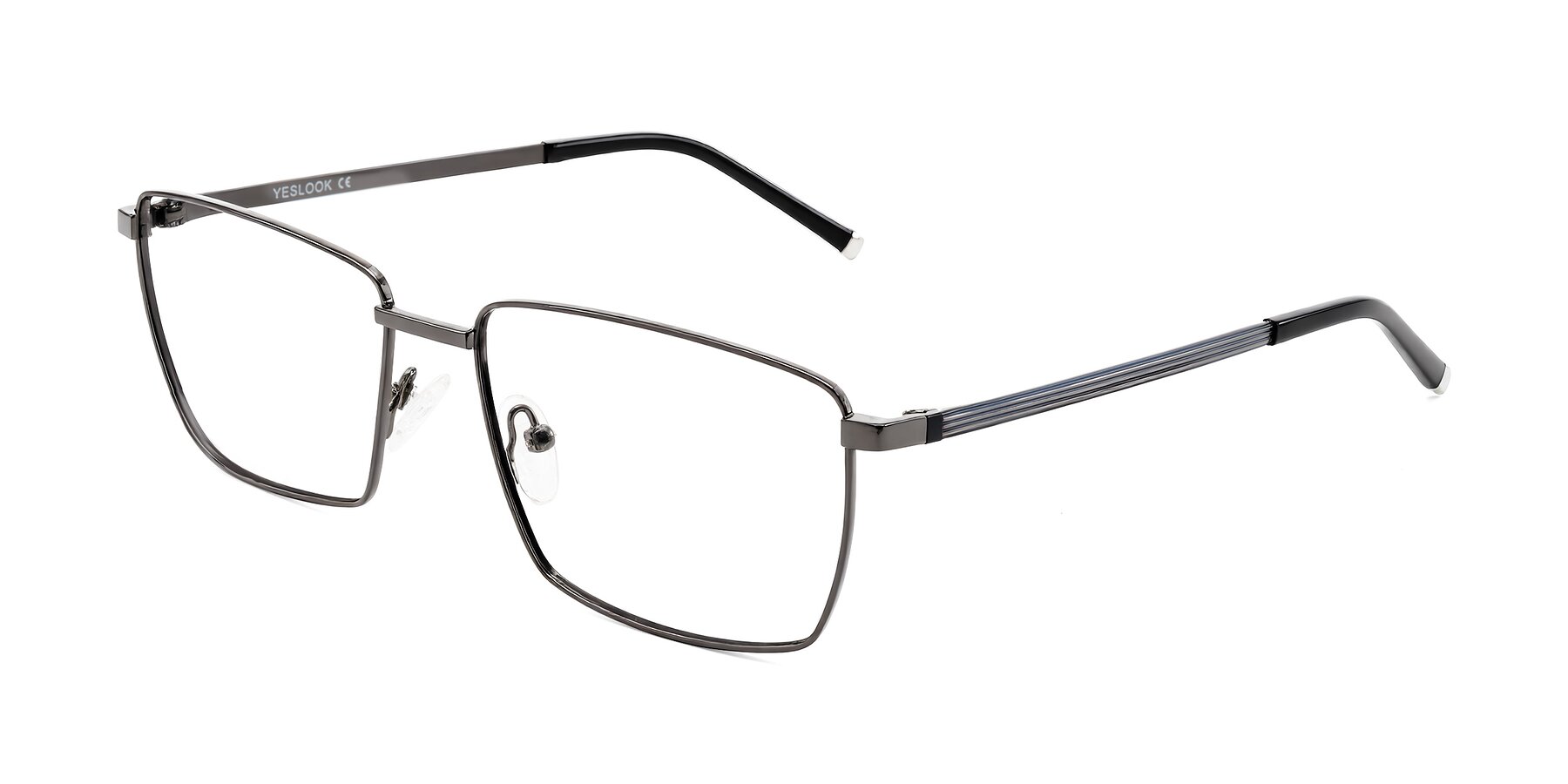 Angle of Lynch in Gunmetal with Clear Blue Light Blocking Lenses