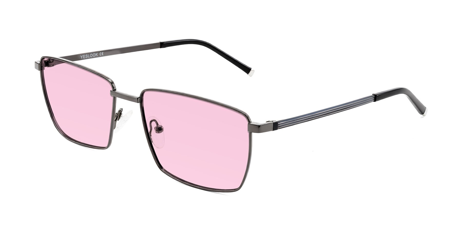 Angle of Lynch in Gunmetal with Light Pink Tinted Lenses