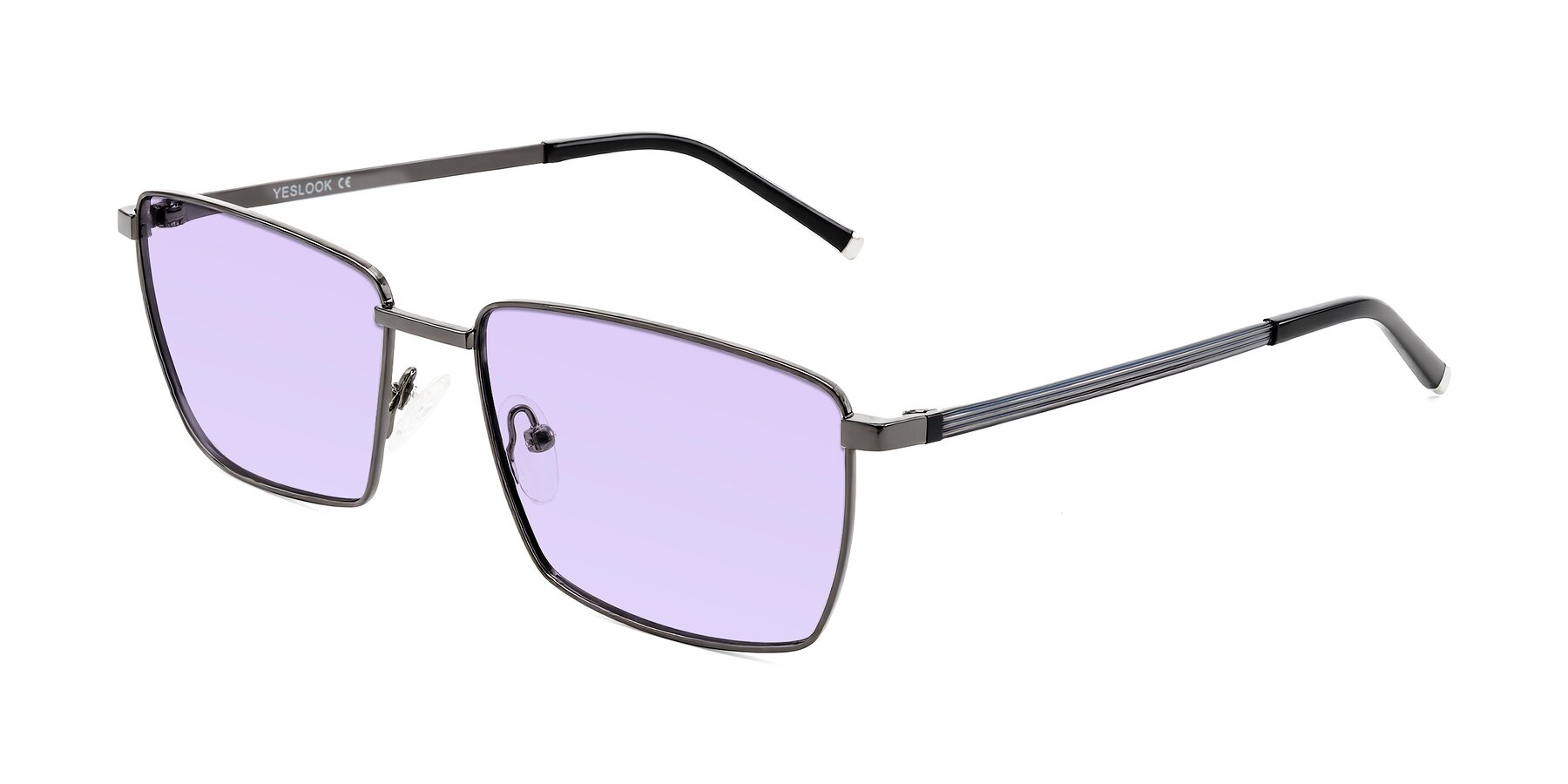 Angle of Lynch in Gunmetal with Light Purple Tinted Lenses