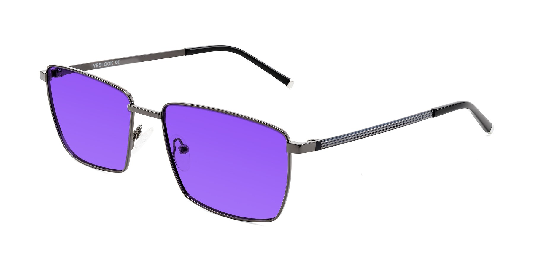 Angle of Lynch in Gunmetal with Purple Tinted Lenses