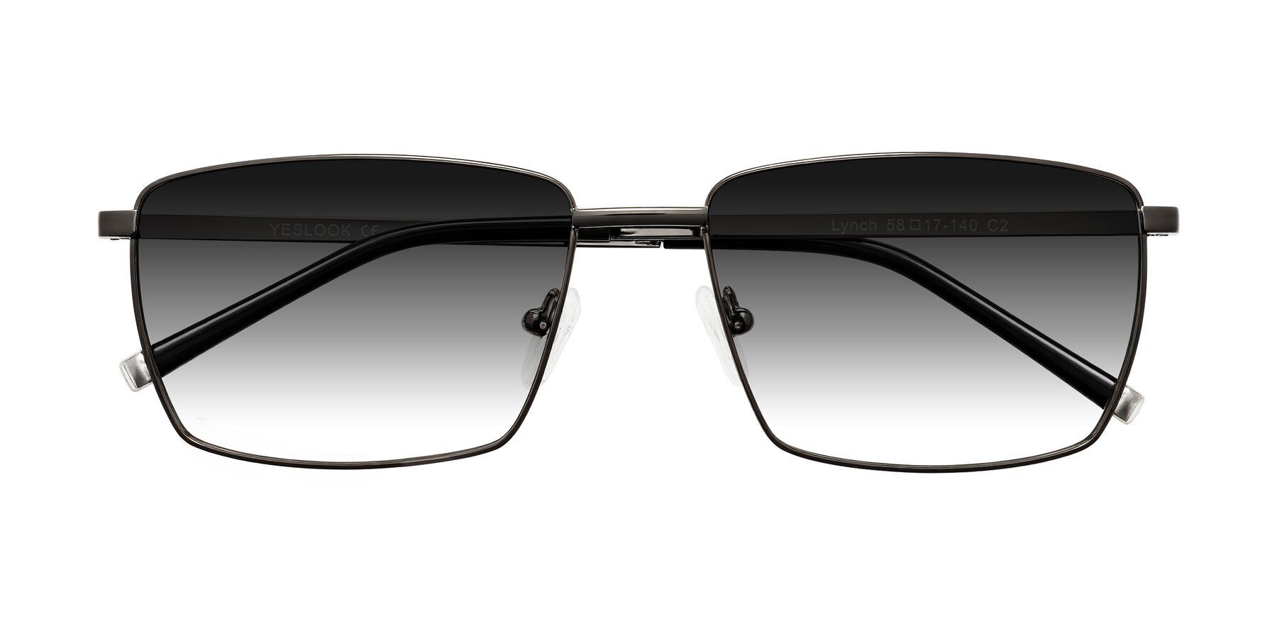 Folded Front of Lynch in Gunmetal with Gray Gradient Lenses