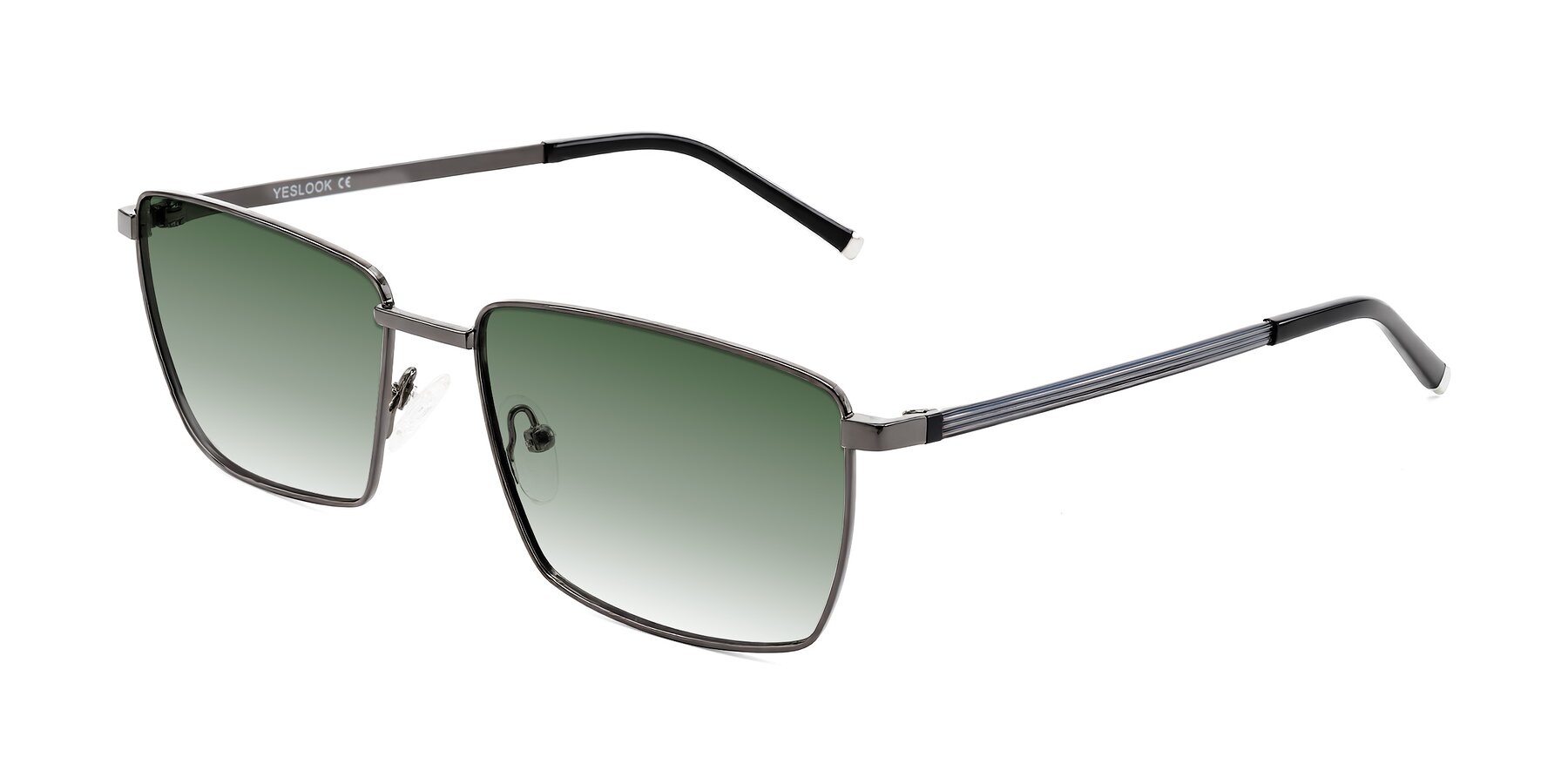Angle of Lynch in Gunmetal with Green Gradient Lenses