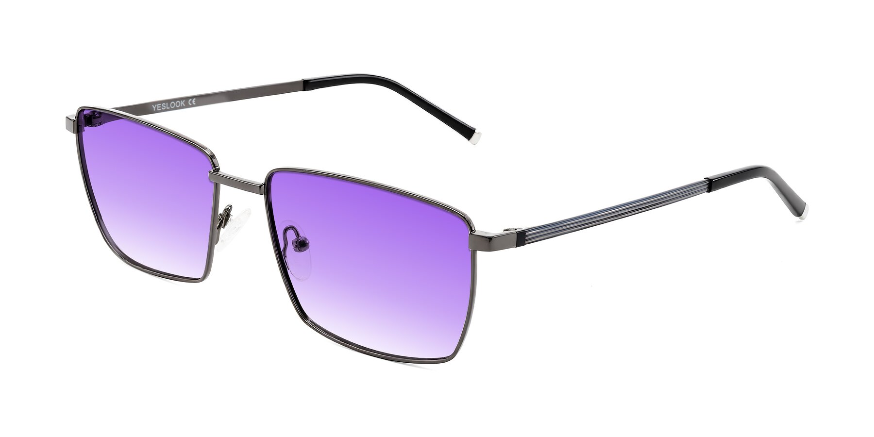 Angle of Lynch in Gunmetal with Purple Gradient Lenses