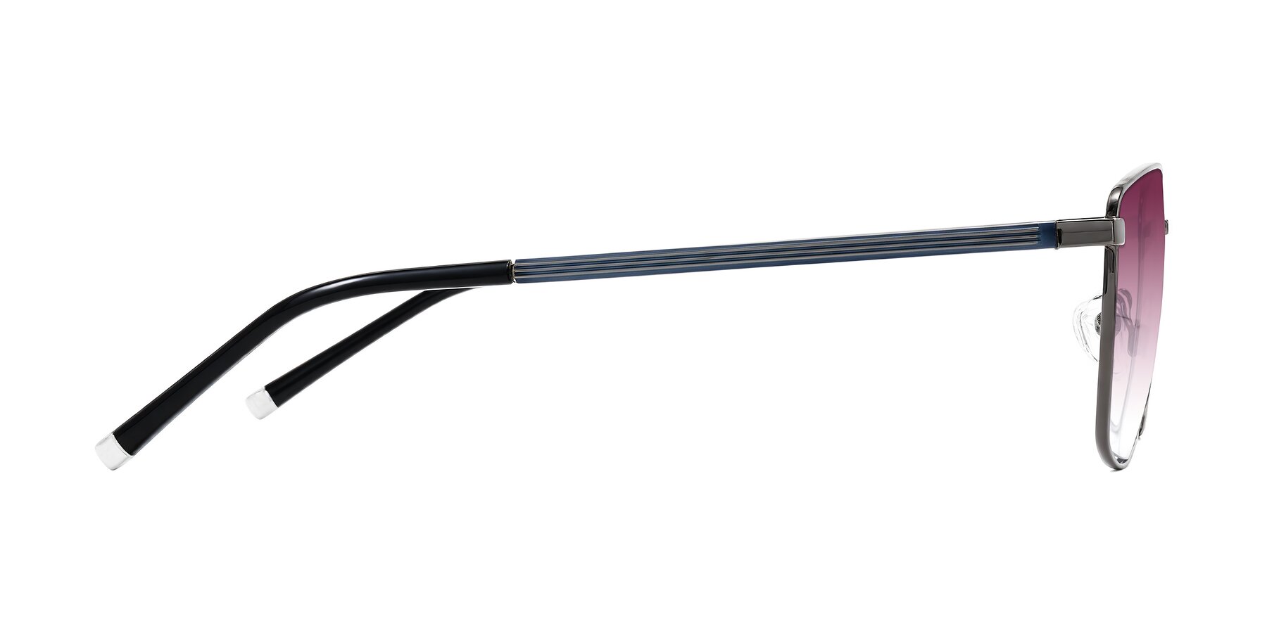 Side of Lynch in Gunmetal with Wine Gradient Lenses