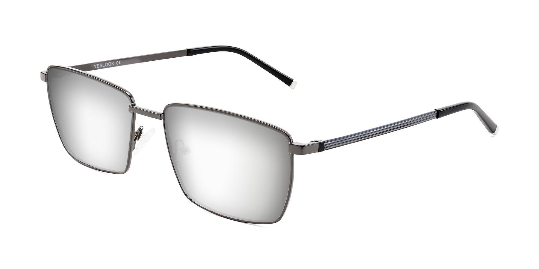 Angle of Lynch in Gunmetal with Silver Mirrored Lenses