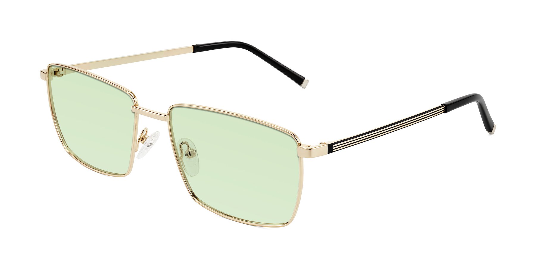 Angle of Lynch in Gold with Light Green Tinted Lenses