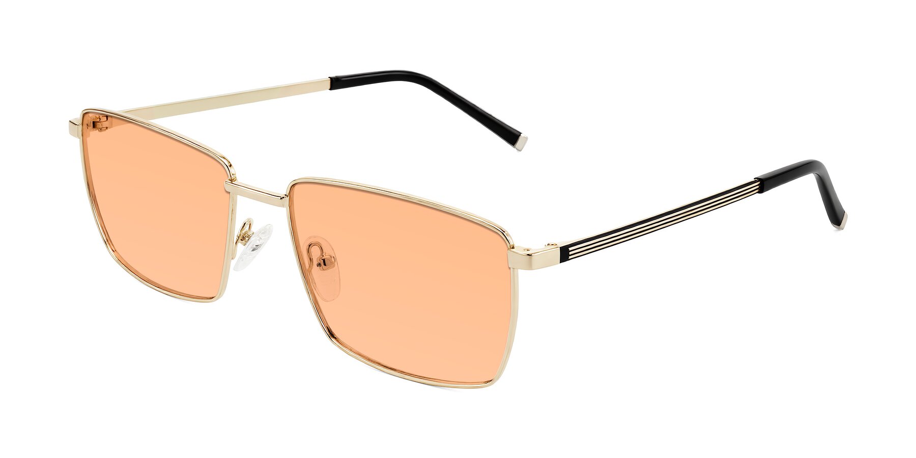 Angle of Lynch in Gold with Light Orange Tinted Lenses