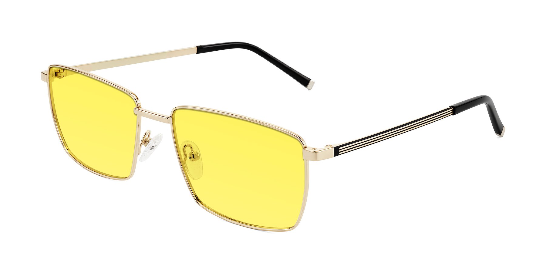 Angle of Lynch in Gold with Medium Yellow Tinted Lenses