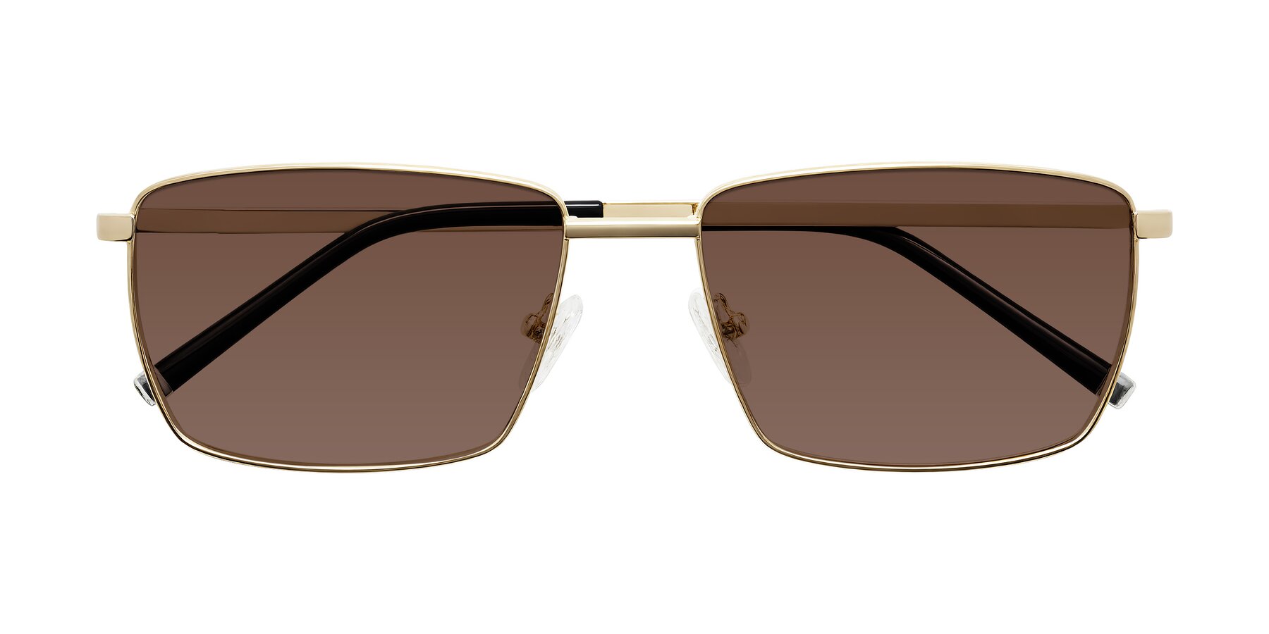 Folded Front of Lynch in Gold with Brown Tinted Lenses