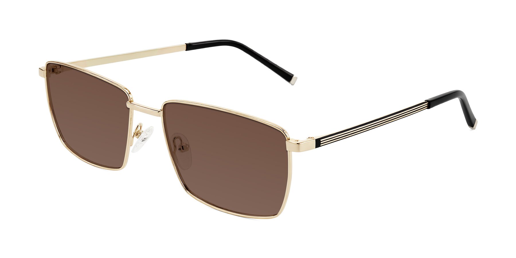 Angle of Lynch in Gold with Brown Tinted Lenses