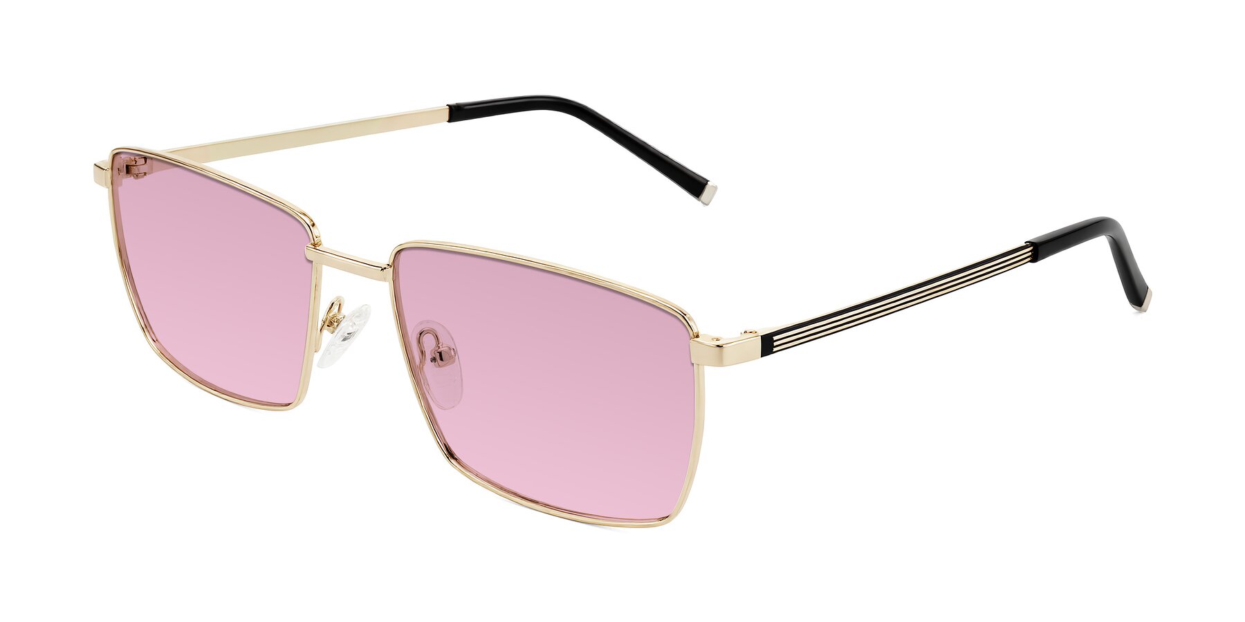 Angle of Lynch in Gold with Light Wine Tinted Lenses