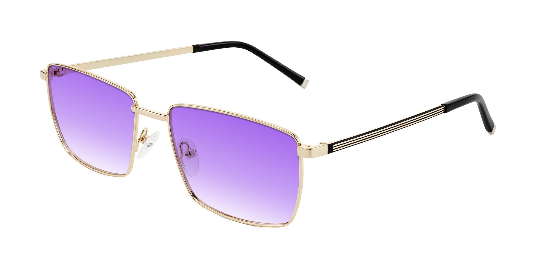 Angle of Lynch in Gold with Purple Gradient Lenses