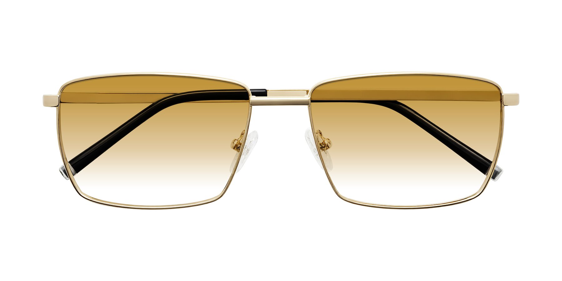 Folded Front of Lynch in Gold with Champagne Gradient Lenses
