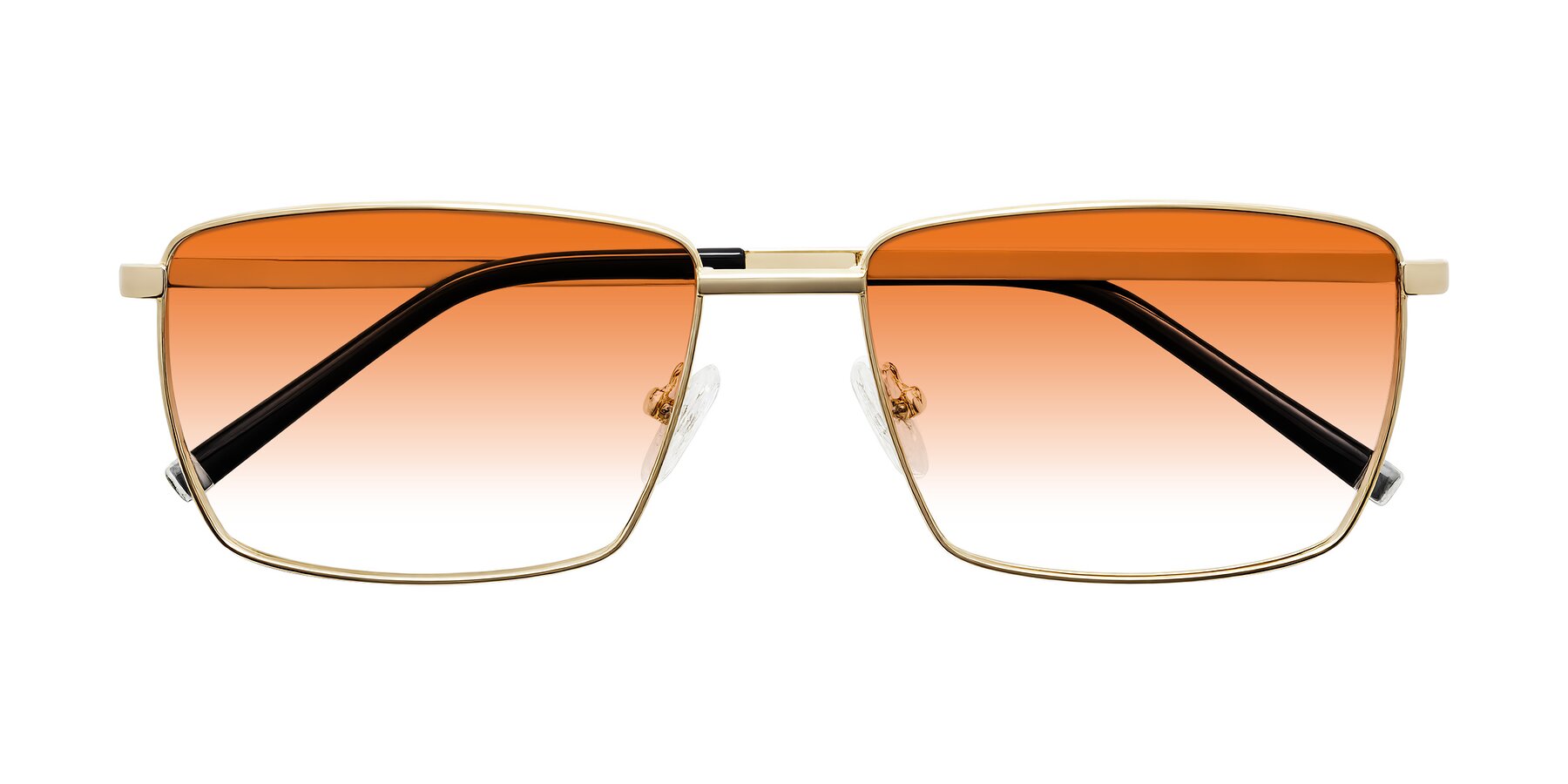 Folded Front of Lynch in Gold with Orange Gradient Lenses