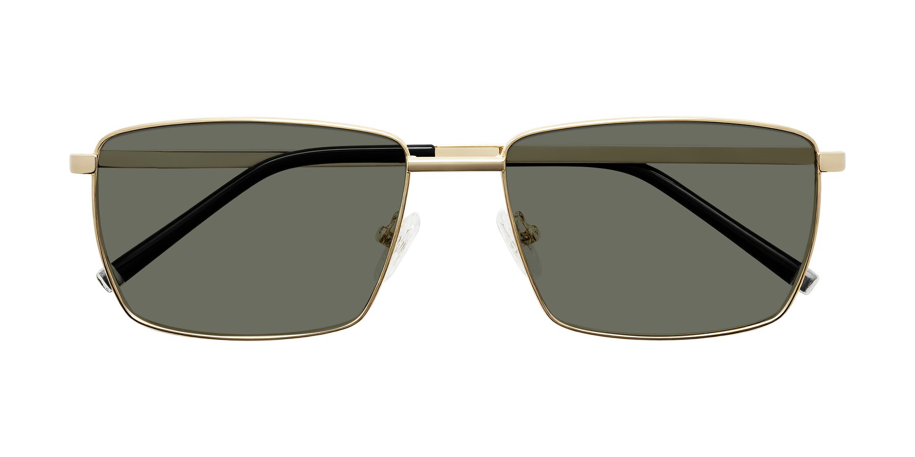 Folded Front of Lynch in Gold with Gray Polarized Lenses