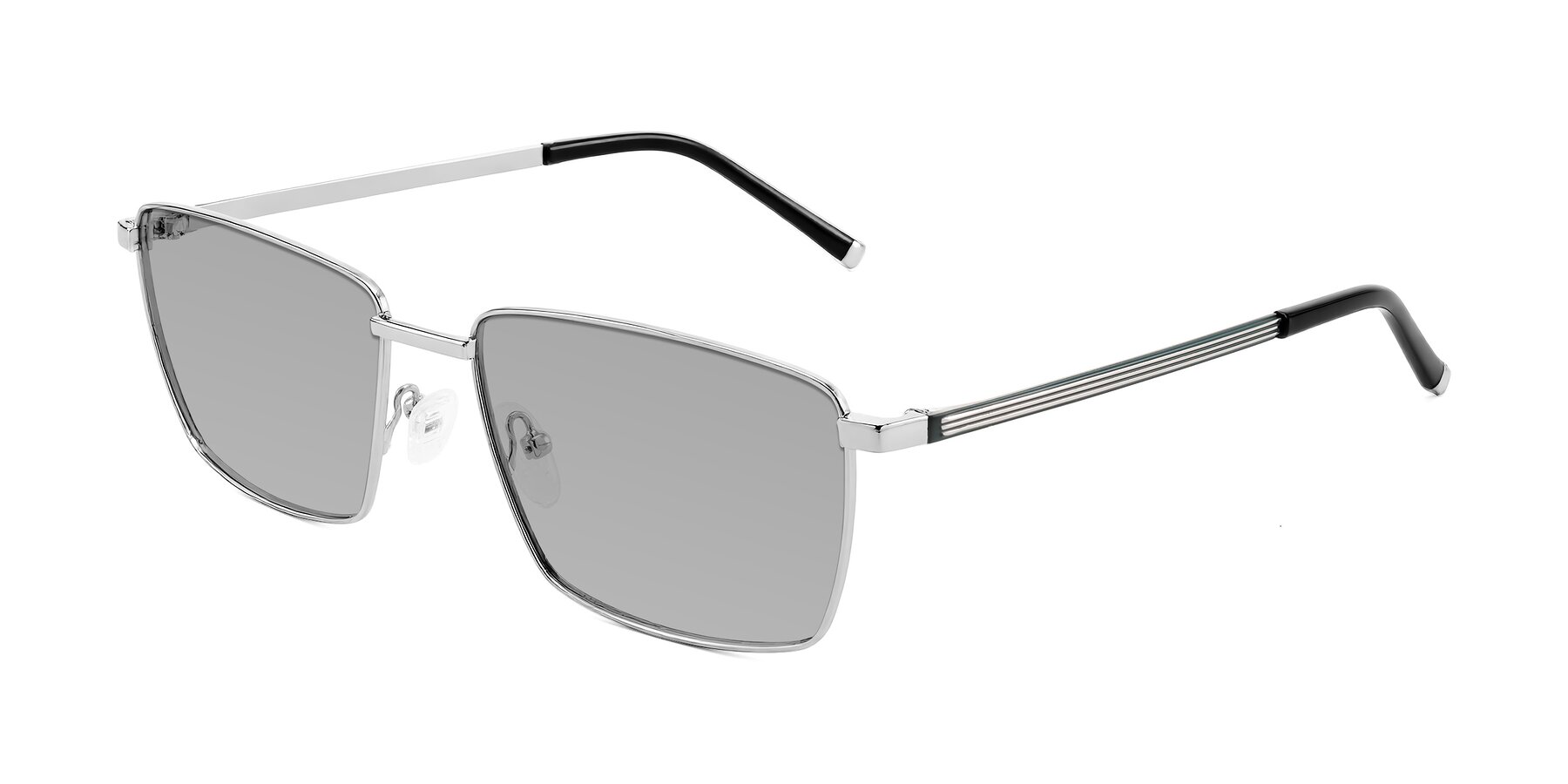 Angle of Lynch in Silver with Light Gray Tinted Lenses