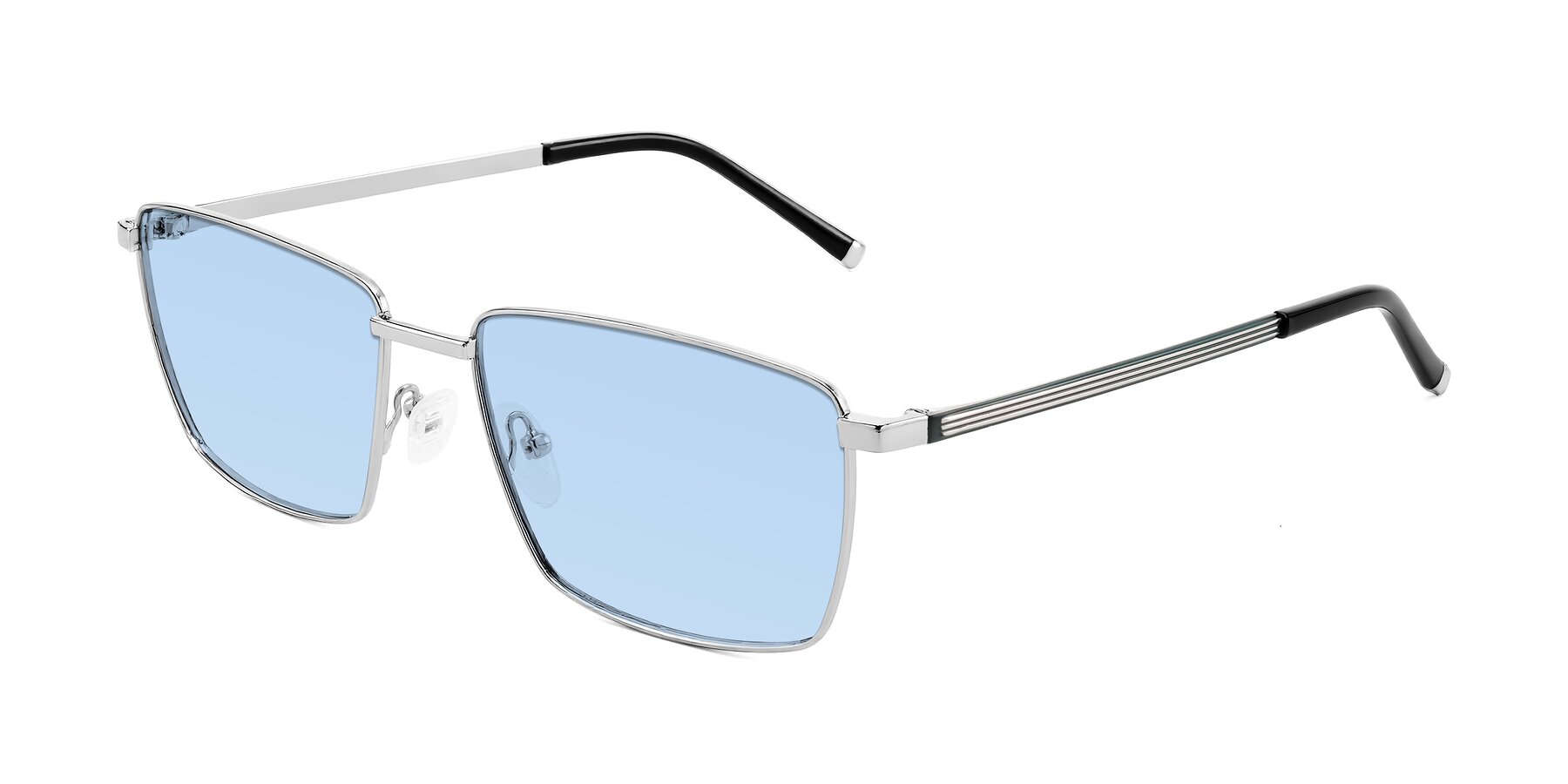 Angle of Lynch in Silver with Light Blue Tinted Lenses