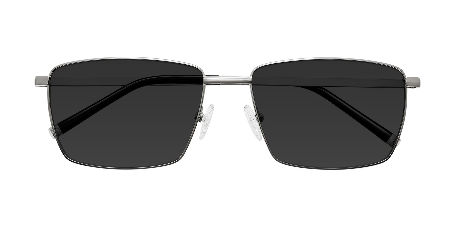 Folded Front of Lynch in Silver with Gray Tinted Lenses
