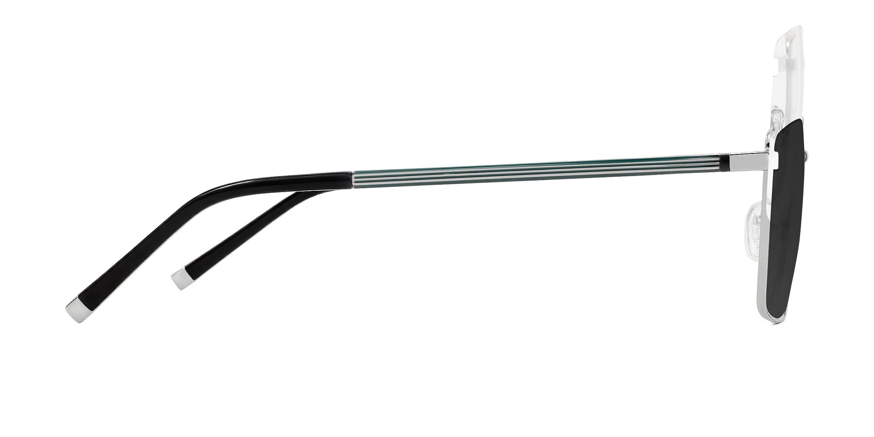 Side of Lynch in Silver with Gray Tinted Lenses