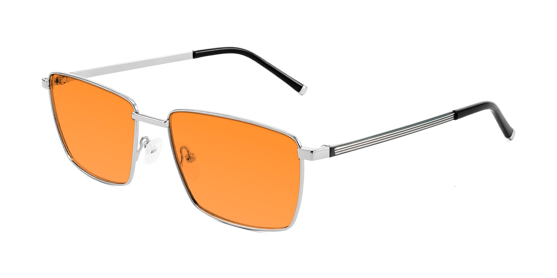 Angle of Lynch in Silver with Orange Tinted Lenses
