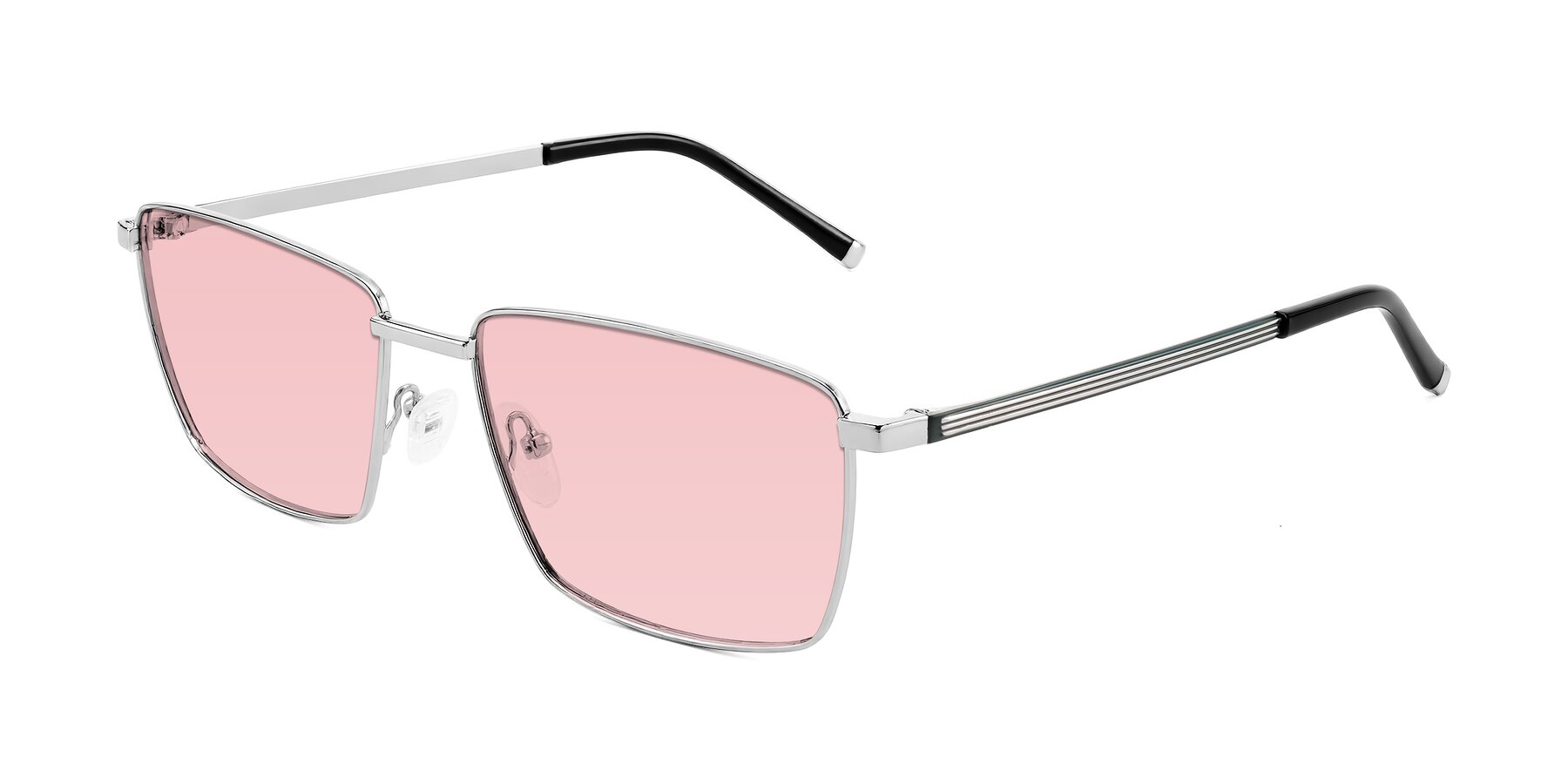 Angle of Lynch in Silver with Light Garnet Tinted Lenses