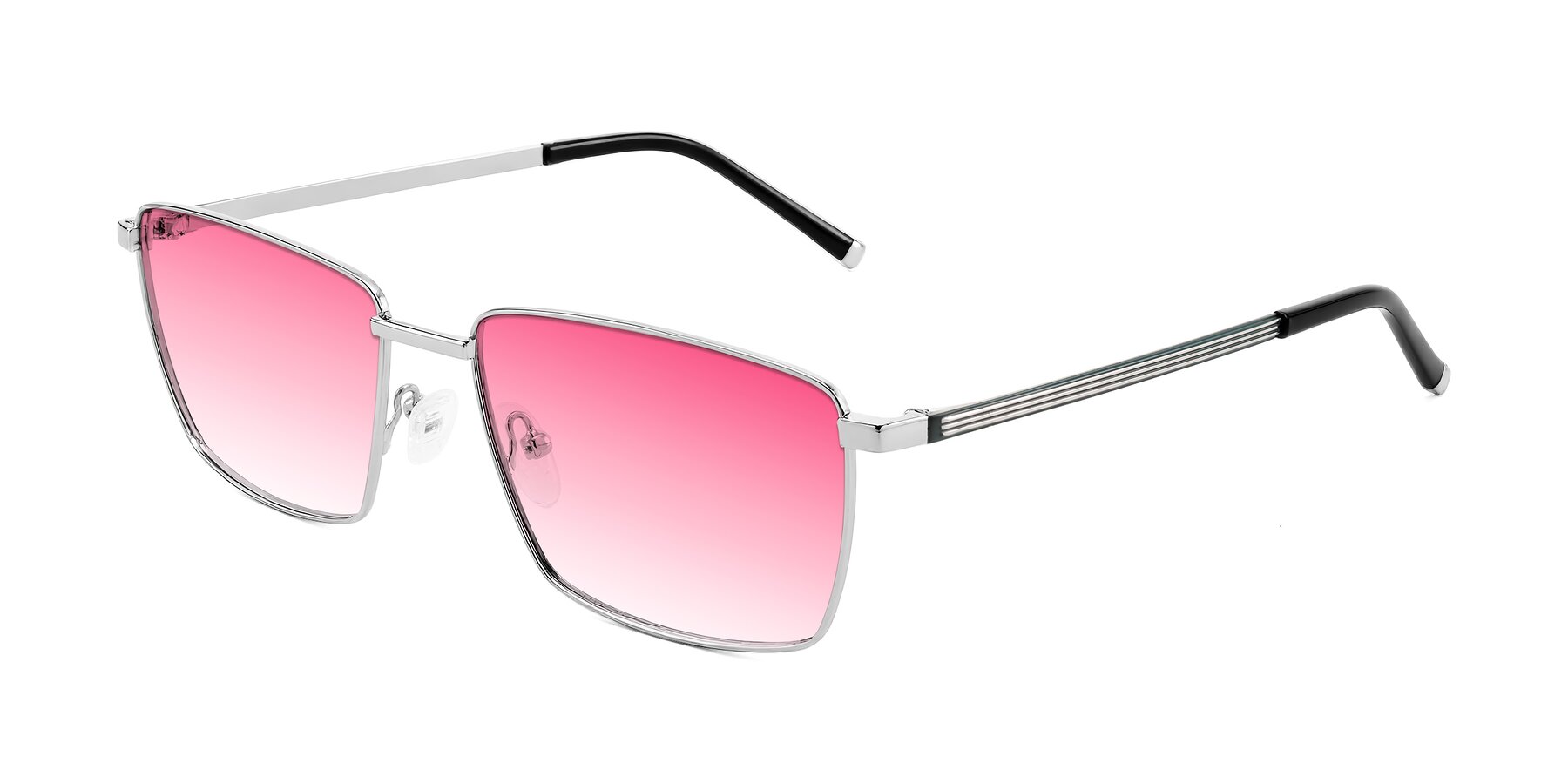 Angle of Lynch in Silver with Pink Gradient Lenses