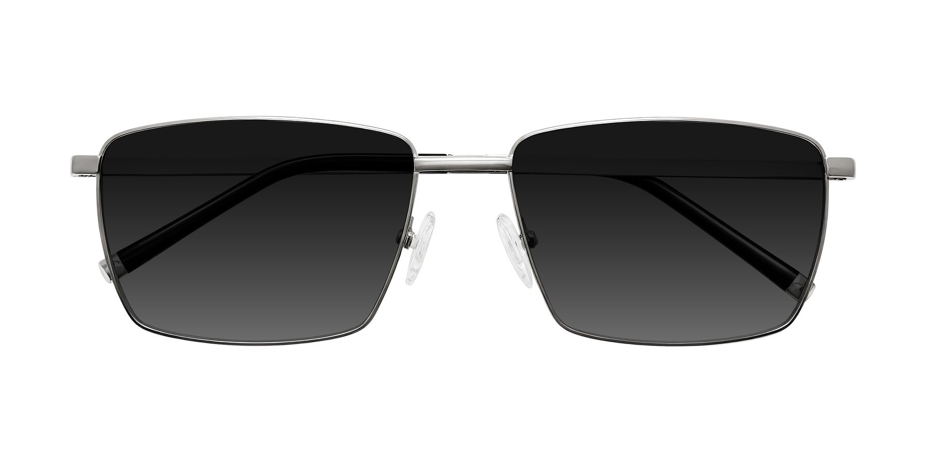 Folded Front of Lynch in Silver with Gray Gradient Lenses