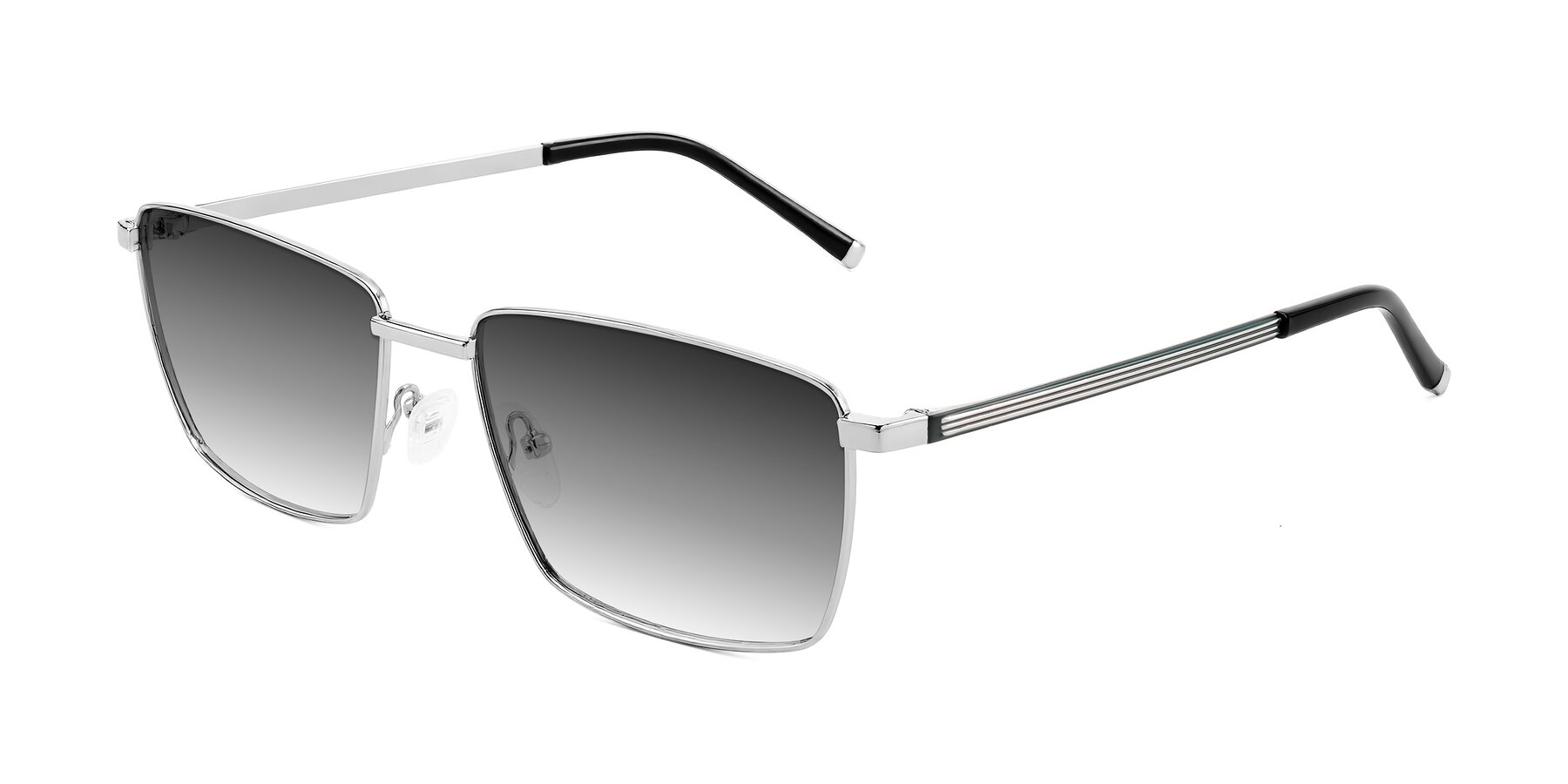 Angle of Lynch in Silver with Gray Gradient Lenses