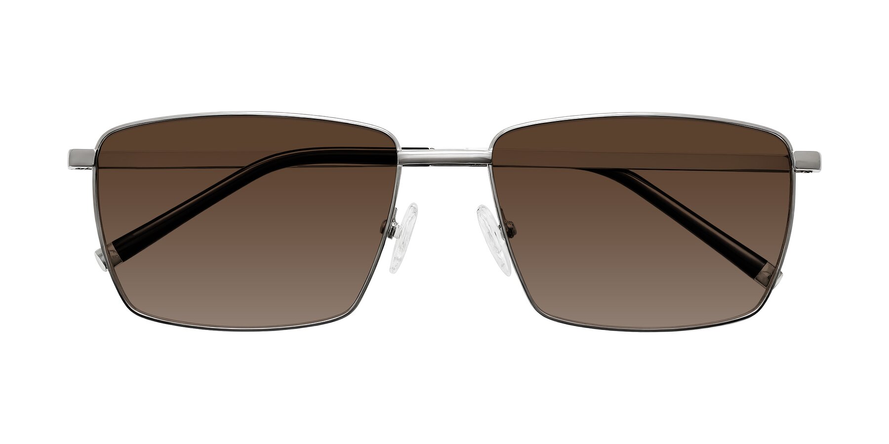 Folded Front of Lynch in Silver with Brown Gradient Lenses