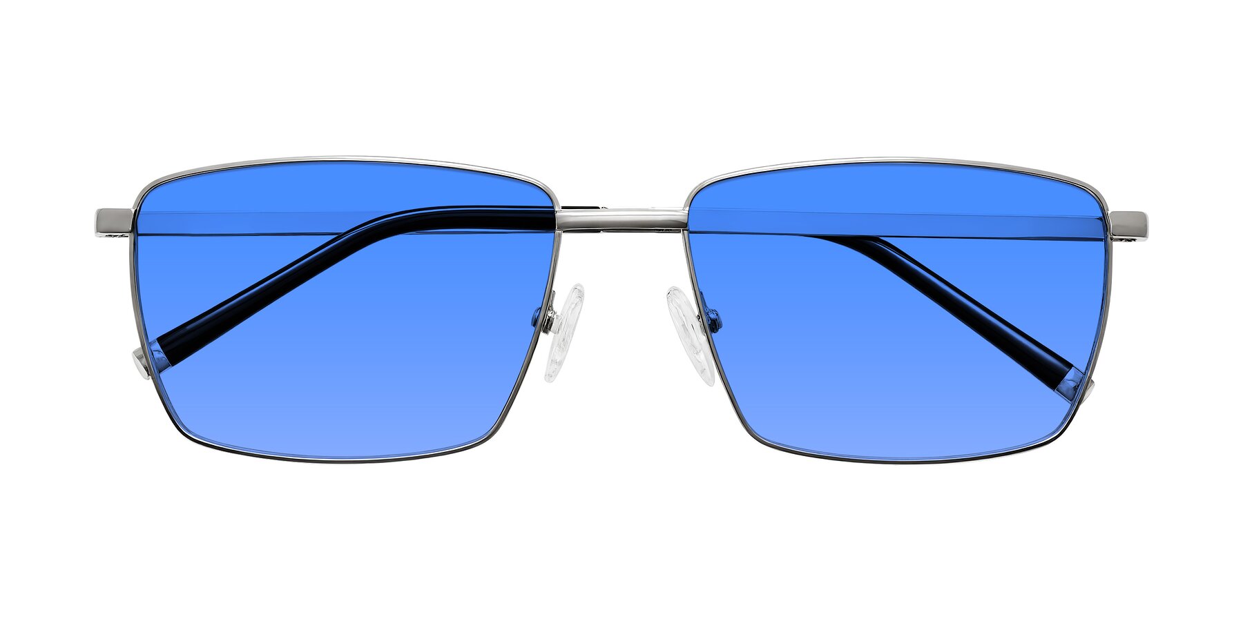 Folded Front of Lynch in Silver with Blue Gradient Lenses