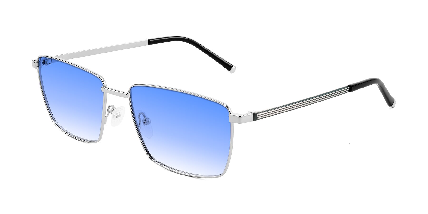 Angle of Lynch in Silver with Blue Gradient Lenses